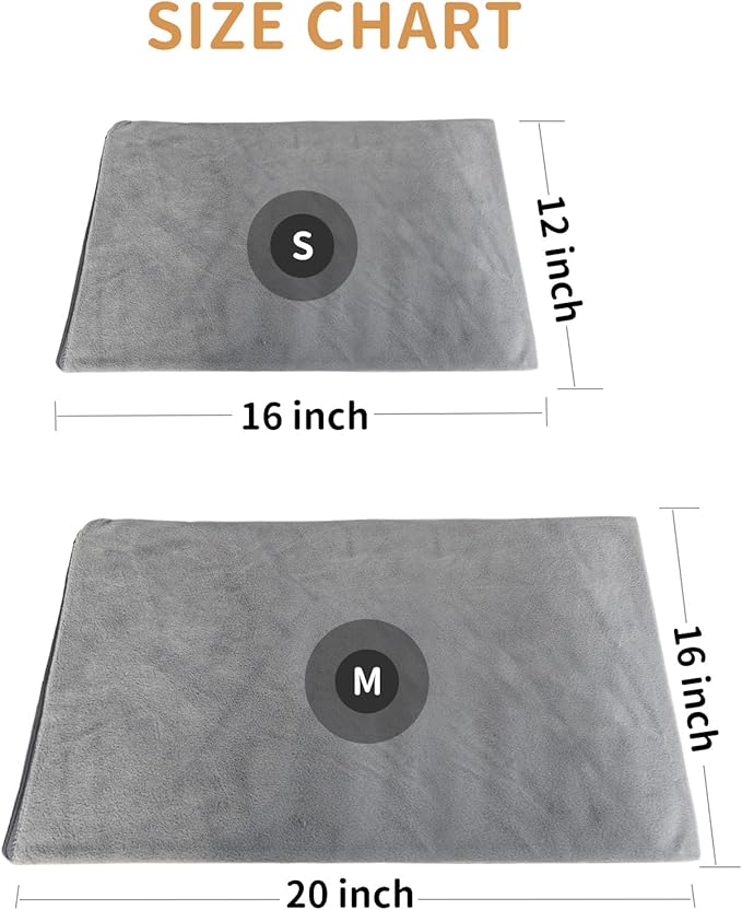 Pet Heating Pad for Cats and Small Dogs, Heated Cat Bed, Auto Temperature Control, Waterproof, Electric, 20 x 16 Inch