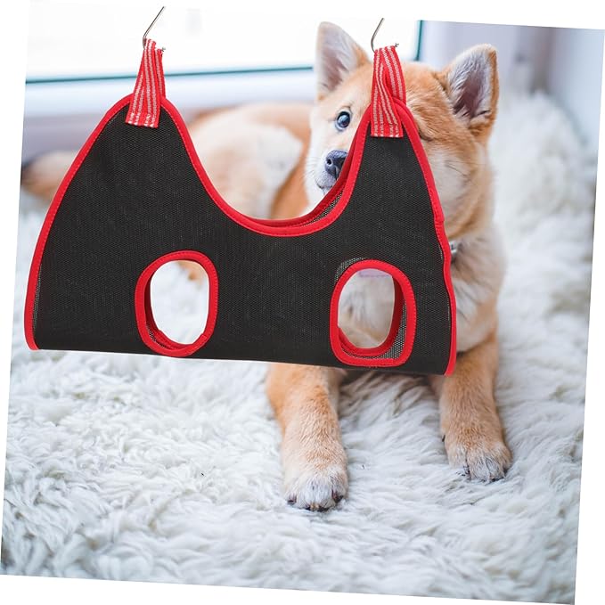 Kisangel 1set Pet Grooming Hammock for Cats Dogs Breathable Sling for Nail Trimming Easy Assembly Material Random Accessories for Grooming and Nail Care