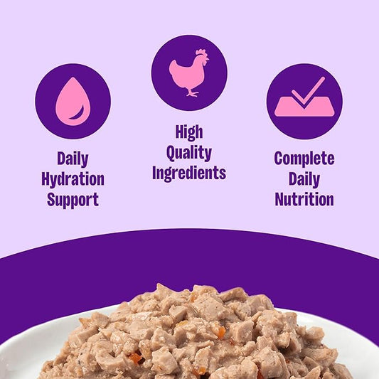 Wellness Complete Health Pate Adult Wet Cat Food,Natural,Protein-Rich,Grain Free,12.5 Ounce,(Chicken),12 Count (Pack of 2)