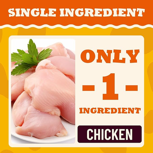 14.5oz Freeze Dried Chicken Breast for Dogs & Cats - High-Protein Raw Freeze Dried Dog Treats - Single Ingredient Natural Dry Chicken Breasts for Food Toppers,Training Snacks