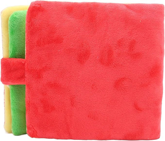 F&Yard Dog Sniffing Book Plush Cloth Foraging Mat Slow Feeding Puzzle Book for Pet Digging Activity Supplies