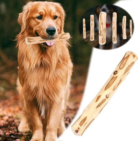 Natural Coffee Wood Dog Chew Toy Large 𝐷𝑢𝑟𝑎𝑏𝑙𝑒 Teething Stick for Puppies Aggressive Chewers Dental Clean Teeth Low Calorie Stress Relief Pet Supplies