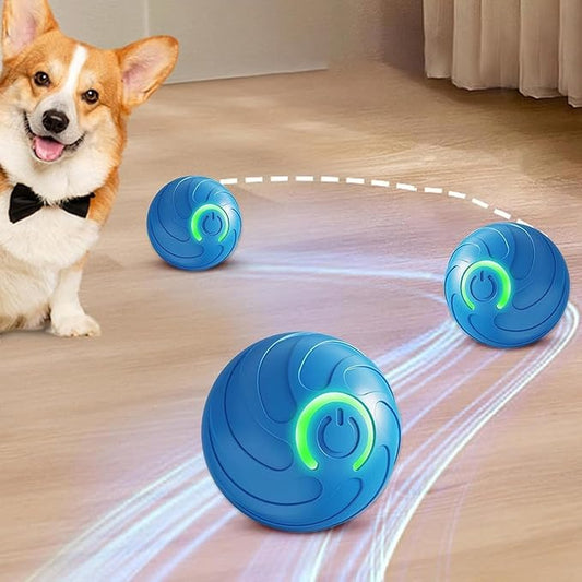 Smart Jumping Ball Toy for Dogs, Duraspin Dog Bouncing Ball, Interactive Bouncing Toys for Puppy Toys (2Pack-Orange & Bule)