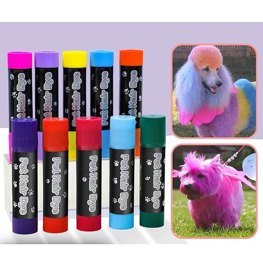 12 Color Pet Hair Dye Chalk Safe and Fun For, Halloween, Party Pet Hair Coloring For, Halloween Grooming Supplies