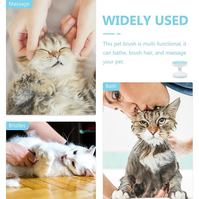 Artibetter Cat Grooming Comb and Dog Massage Brush Plastic Pet Cleaning Brush for Shedding and Bathing, Green, Suitable for Indoor Cats and Dogs