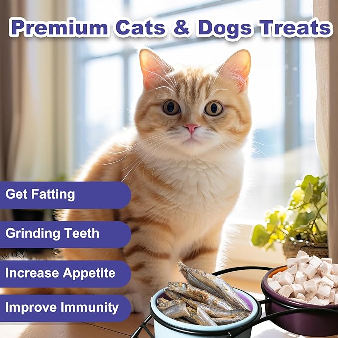 Freeze Dried Capelin Training Treats for Dogs & Cats – Single Ingredient, High Protein Snacks, Rich in Omega-3 for Skin Coat Health, Grain Free (3oz)