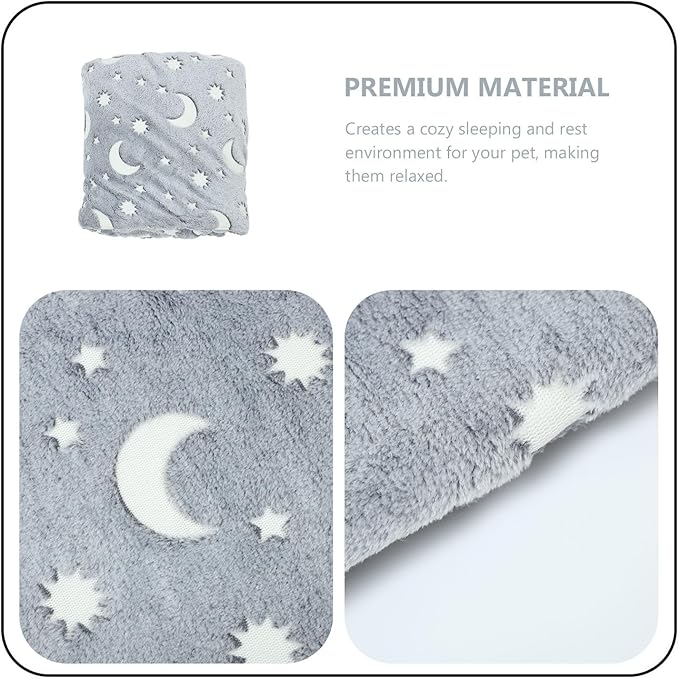 DOITOOL Pet Warm Mat Luminous Dog Sleeping Blanket Soft Washable Insulated Pad 50x70cm Indoor Winter Pet Supply for Cats and Dogs