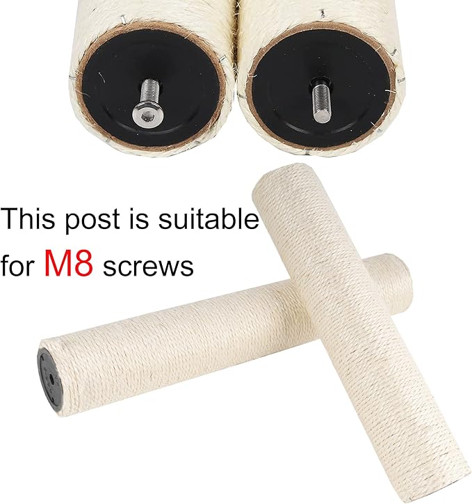 Dimaka Cat Scratching Post Replacement Pole, Cardboard and Sisal, 15.7in, 40cm