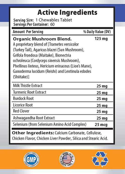 cat Immune Supplement - PET Immune Support - Dogs and Cats - VETS Choice - Chews - Turkey Tail for Cats - 2 Bottles (120 Treats)