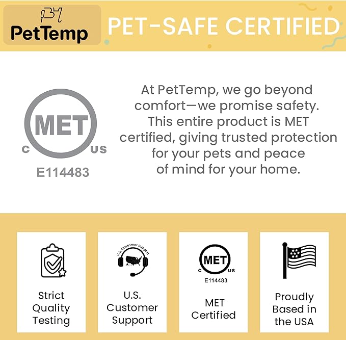 Pet Heating Pad for Cats Dogs Indoor & Sheltered Outdoor Waterproof Heated Cat Bed Heated Dog Bed Chew Resistant Cord Constant Temperature Gray Paw Print Round 16 Inch