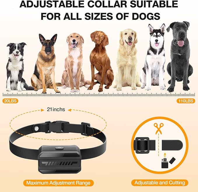 Wireless Dog Fence System - Electric Fence for Dogs 1000 FT Range Adjustable,Dog Training Collar with Remote Control 3 Training Modes, Rechargeable Collar,Dog Fence Wireless Magnetic Charging Base