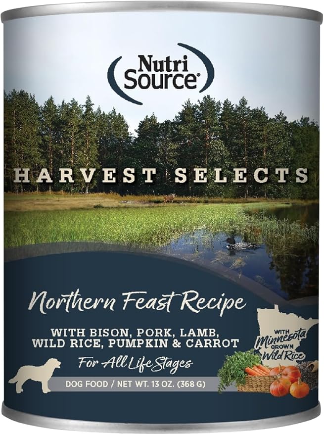 NutriSource Harvest Selects Wet Dog Food, Northern Feast, 13 Ounce (Pack of 12)