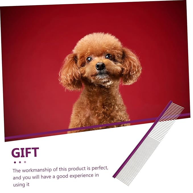 Happyyami Ergonomic Pet Grooming Comb Sturdy and Practical for Long Use Wear-resistant and Portable Hair Brush for Dogs Cats