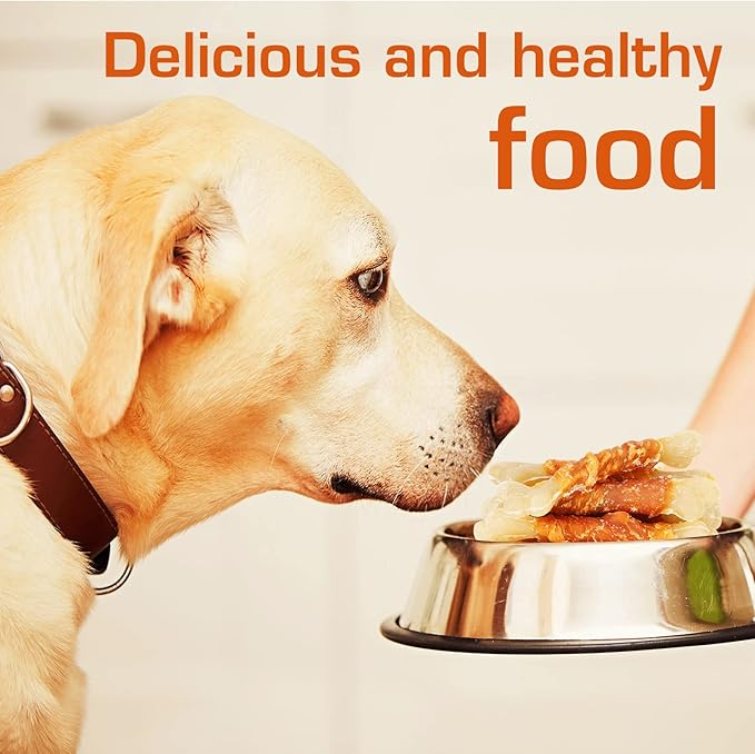 UrbanX HealthyBones Rawhide Free Healthy Foods for Norfolk Terrier and Other Small Terrier Dogs, Chicken Wrapped Bone Sticks Dog Foods, Soft Chewy Foods for Training Rewards, 28 Count