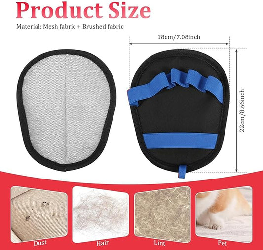 Pet Hair Removal Glove, Five Finger Grooming Cleaning Supplies, Electrostatic Hair Remover for Clothes Fabric Couch Sofa Bed Carpet Furniture Car Seat, Washable Tool for Shedding Control