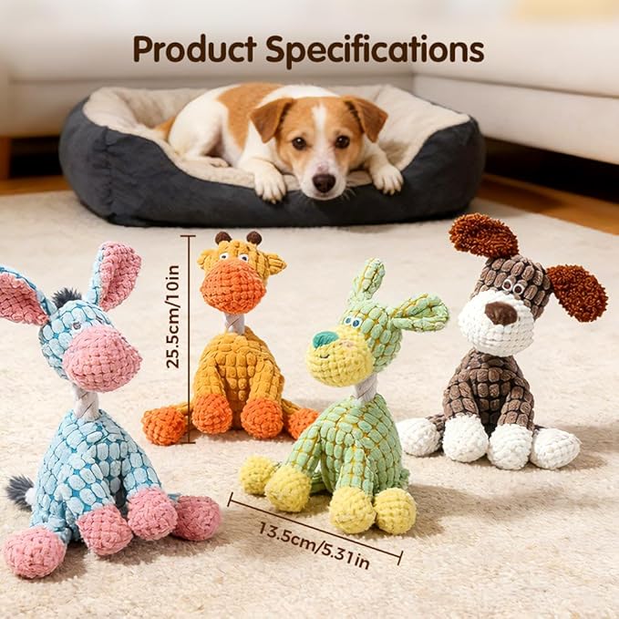 Dog Toys for Aggressive Chewers, 2026 New Durable Indestructible Dog Toy, Squeaky Interactive Puppy Toys for Small Medium Large Pets Cats Dogs to Keep Them Busy (A-Orange)