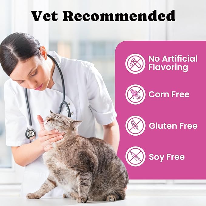 Hairball Treatment for Cats-Natural Coconut & Fish Oils for Smooth Passage & Relief,Cat Hairball Remedy Treats with Fiber & Enzymes Support Skin & Coat,Gut & Digestion Health , Chicken(60-Day Supply)