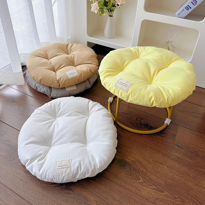 SHENGOCASE 2-Pack 16" Round Soft Cat Kneading Pillow Cushion Bed for Cat Dog House Perch, Cushion Pad Padding (Khaki)