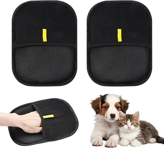 2PCS Magic Brush Pet Hair,Pet Hair Removal Glove for Cats & Dogs,Hair Remover Brushing Gloves