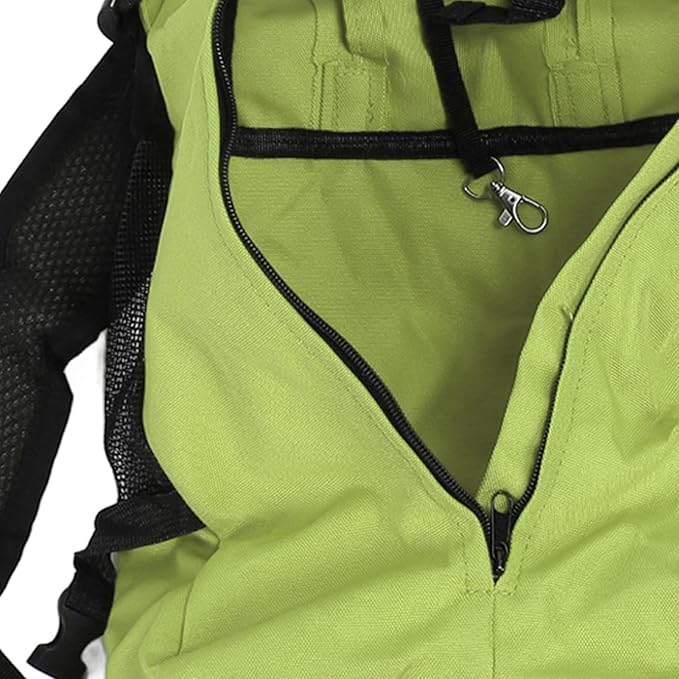 Zerodis Pet Carrier Backpack Front Back with Ventilated Mesh Hands Free for Travel Outdoor Hiking Cycling Cat Dog Supplies (Green)