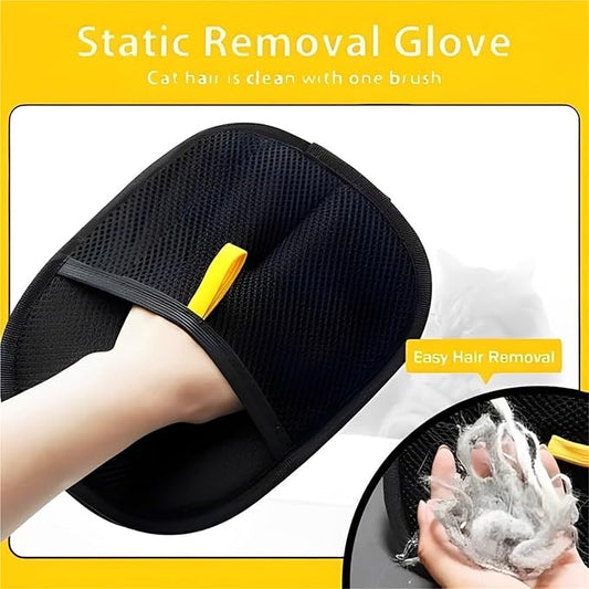 Static Removal Gloves for Pet Hair, Reusable Pet Hair Remover Gloves, Fur Brush Glove for Long and Short Hair, Cat Grooming Gloves(1PC)