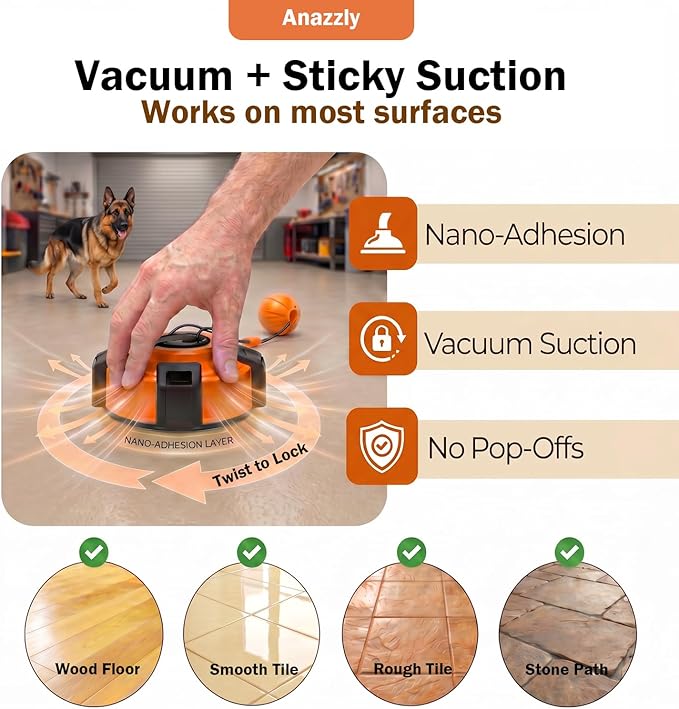 Upgraded Interactive Dog Toy, Heavy-Duty Tug-of-War Chew Toy, Stress Relief Dog Tug Toy, Durable Puppy Molar Chew Toy, Bite Resistant, Teeth Cleaning, Universal Pet Supplies (Black-Orange)