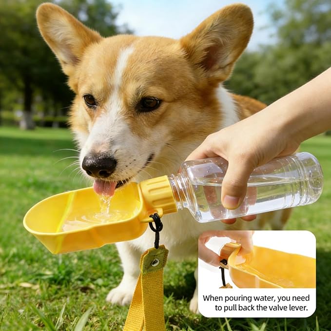 Pet Water Bottle - Leak Proof Cute Printed,Cat Water Bottle Camping Supplies | for Puppy Kitten Small Medium Large Breed Camping Hiking Walking Climbing Picnic Play