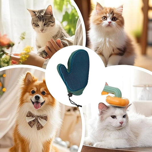 Genérico Pet Grooming Gloves, Cat Hair Removal, Grooming, Skin Remover, Deshedding Brush for Dogs, Kitten Care Accessory, Massage Gloves, Accessory