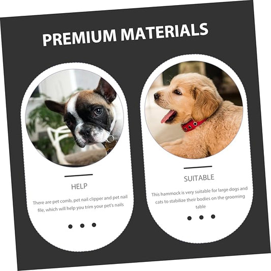 1 Set Pet Grooming Sling for Cats Dogs Grooming Hammock for Nail Trimming Easy to Washable for Pets Accessories Random Color