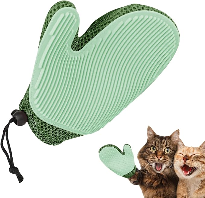 2Pcs Pet Hair Removal Gloves, Efficient Grooming Gloves for Pet Hair Deshedding and Removing, Reusable Cat & Dog Hair Remover Glove for Couch, Furniture, Carpet