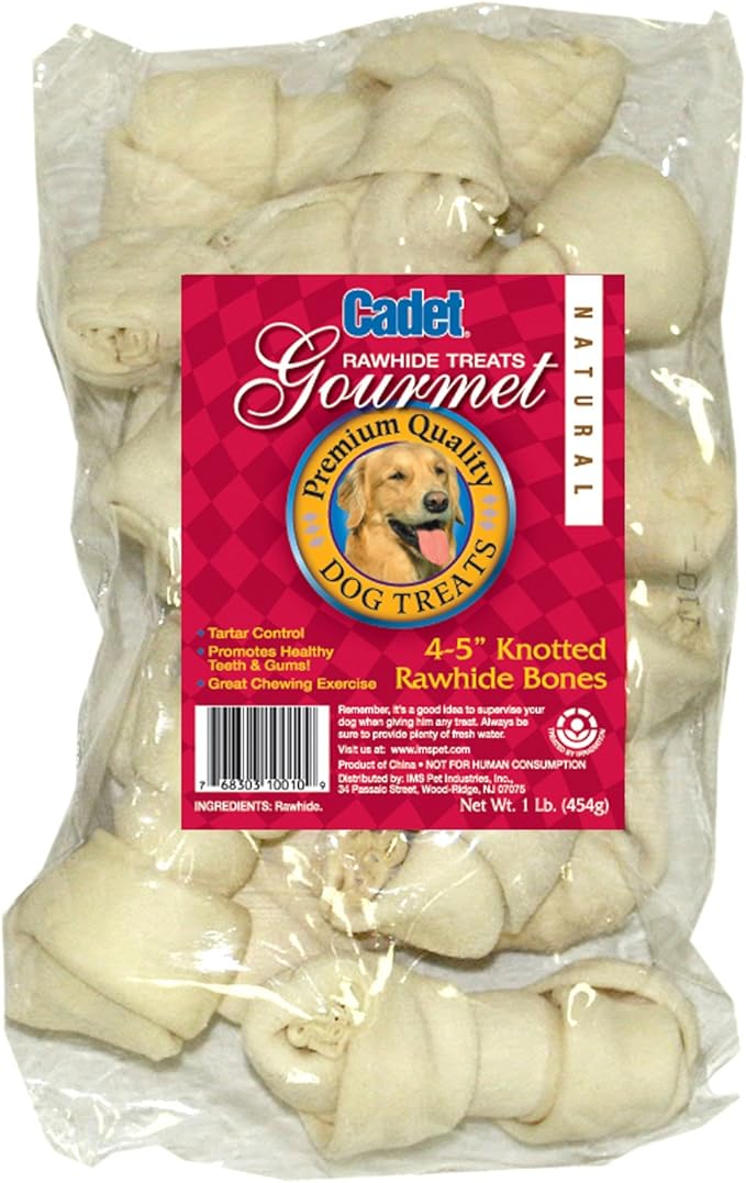 Rawhide Knotted Bone 4-5IN Value Pack