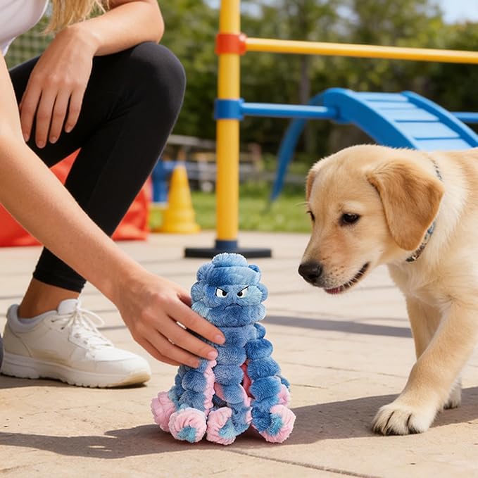 Puppy Toys | Octopus Shape Chew Resistant Plush Squeaker Puppy Chew Toy with Squeaker for Small Breed Indoor Outdoor Park Walking