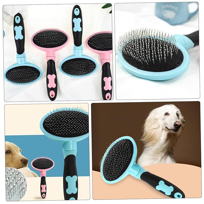 Comb Brush for Dogs Cats Pet Hairbrush Slicker Brush Deshedding Comb Cat Grooming Tool Comfortable Ergonomic Handle