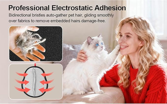 1-Piece Pet Hair Removal Glove with Massage for Dogs Cats Grooming