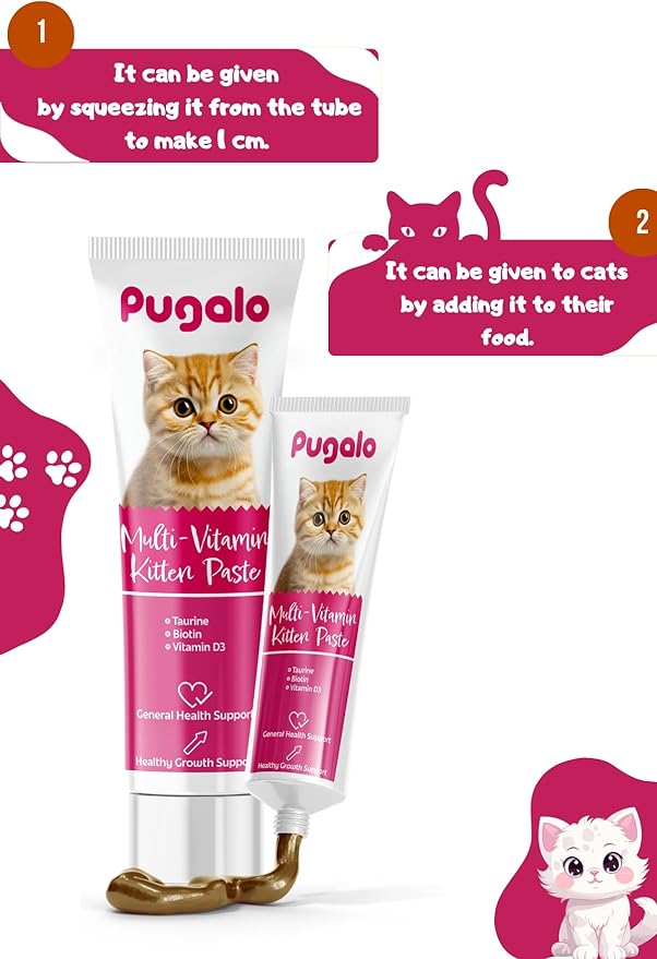 Cat Multi Vitamin, Multivitamin for Cats, Lickable Multivitamin 100ml 3,5oz (Kitten)