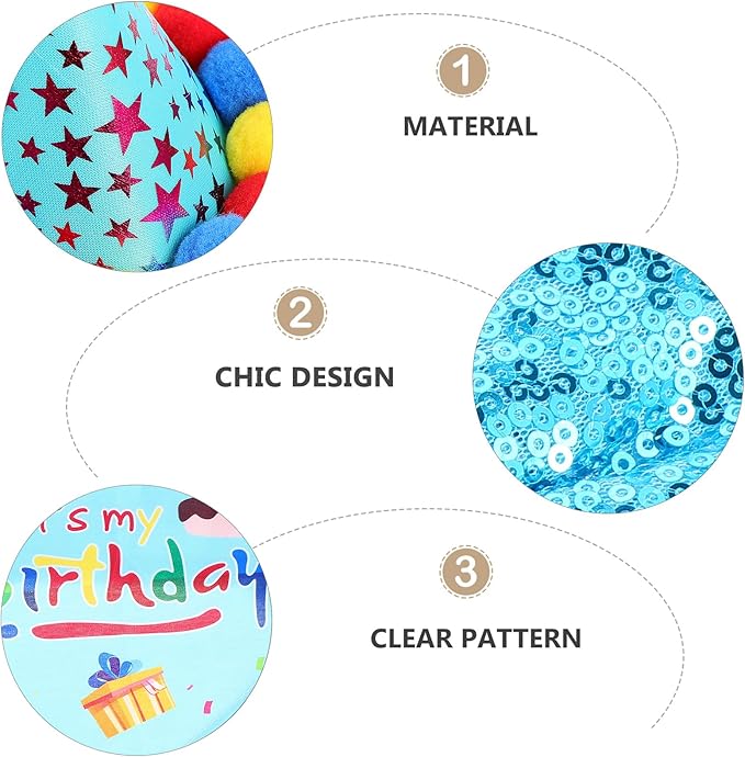 Tofficu Dog Birthday Bandana and Hat Set for Pets Blue Cotton Scarf with Birthday Hat Dog Party Decoration Supplies Celebration