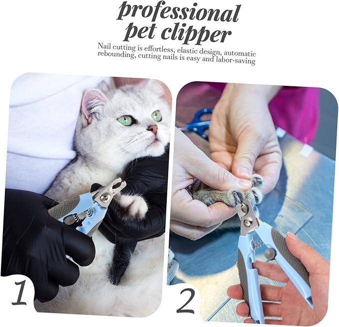 Garneck Convenient Cat Clipper Professional Pet Nail Trimmer Ergonomic Design for Safe Easy Clipping Portable Cat Grooming Tool