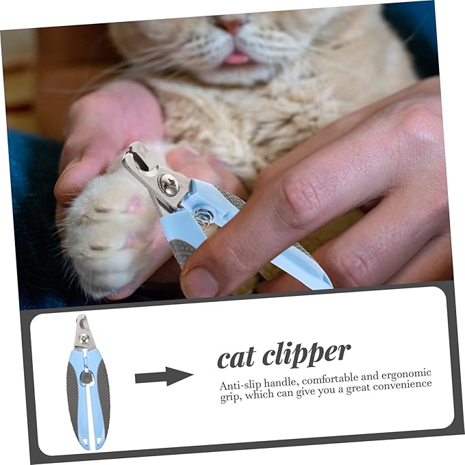 Yardwe Portable Cat Clipper for Pets Safe Easy Nail Trimming for Cats and Dogs Ergonomic Design Suitable for All Breeds Convenient Home Grooming Tool