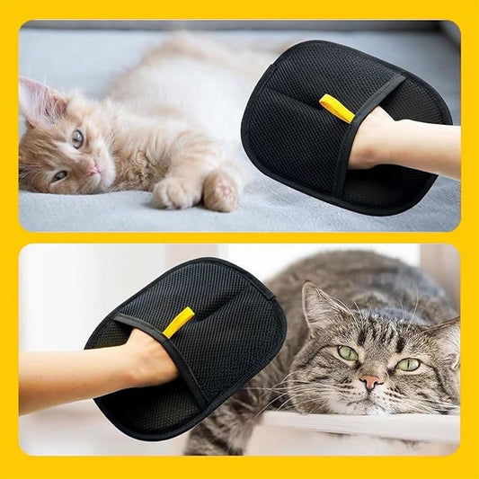 Electrostatic Pet Hair Removal Gloves for Cats, Dogs &Horses, Reusable &Washable for Furniture Couch Carpet Car Seats