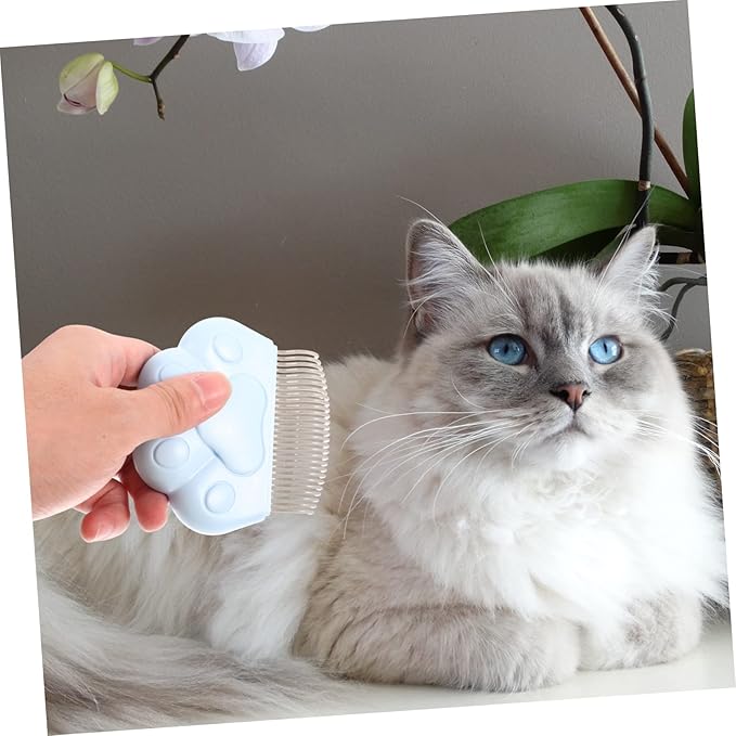 2pcs Cat Grooming Combs Deshedding Brush for Indoor Cats Pet Hair Remover Stainless Steel Bristle Pet Comb Accessories