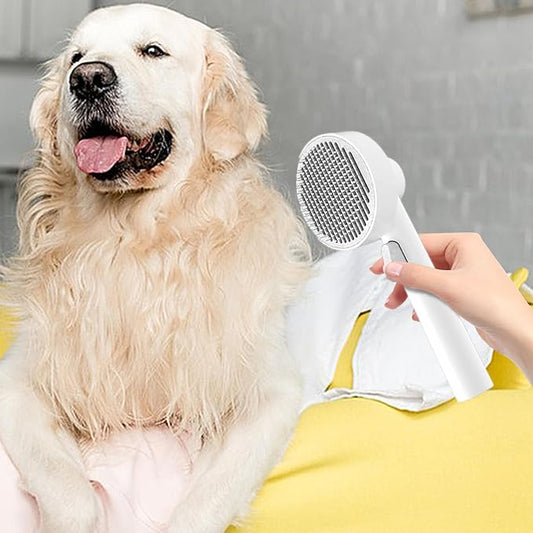 Brosse Feline, Cat Grooming Brosse Poils Animaux, Brosse Vapeur Chat, Cat Brush for Shedding, Cleaning Slicker Brush, Dog Brush, Pet Brush for Cats, Pet Supplies Accessories (A)