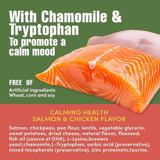 Get Naked Cat Calming Treats | Crunchy Salmon & Cheese Flavor | Feline Anxiety Relief & Stress Control | Grain-Free Cat Calming Product | Made in USA 2.5 oz