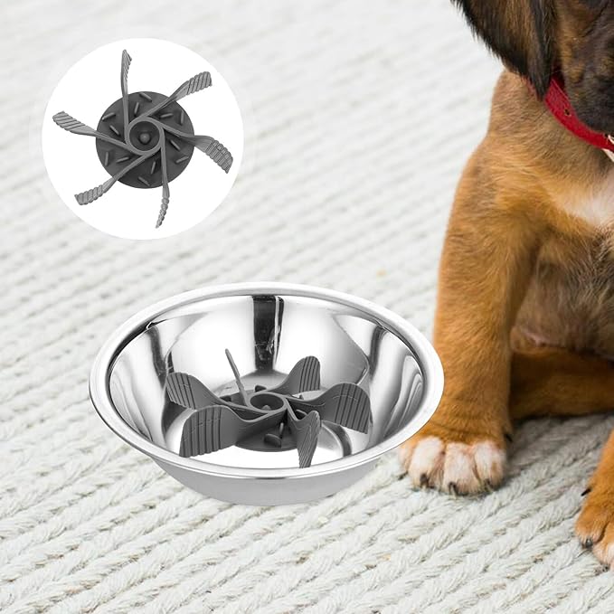 SHOWERORO Slow Feeder Puppy Dog Bowl Insert Silicone Slow Eating Pet Food Container for Puppy Feeding Pet Supplies for Controlled Eating
