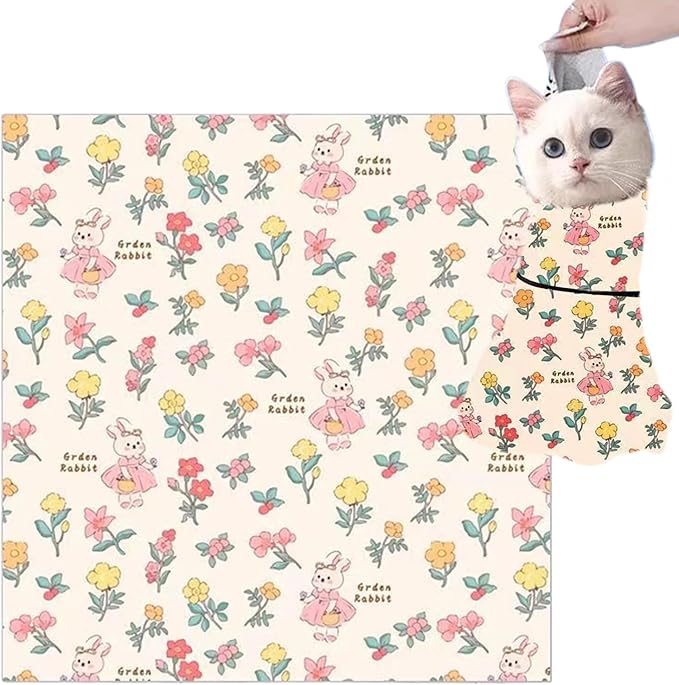 Cat Nail Clippers Wrap - Anti-Scratch Grooming Restraint, Adhesive Pet Holder, Comfortable Anti-Escape Swaddle, Soft Protective Cover | Cute Multi-Functional Wrap for Pet Lovers, Friends, Home