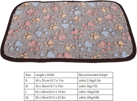 AYNEFY Doublesided Pet Mat Dog Daily Supplies Rattan and Warm Plush Cat Dog Bed for Summer Winter Use with Strong Edging for Cages Or Floor Doublesided Pet Mat Soft Breathable Cooling (S)
