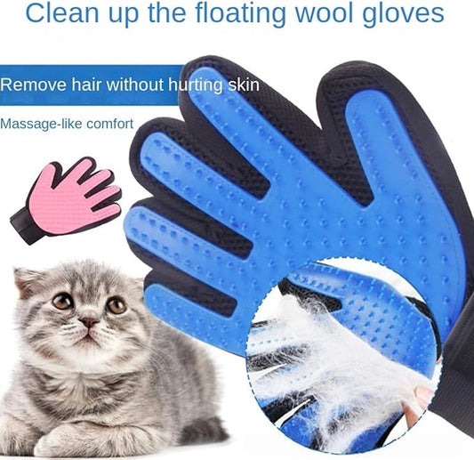 Pet Grooming, Hair Removal, Floating Hair Massage, cat and Dog Grooming Gloves, Adjustable Beauty Gloves, Double-Sided Care