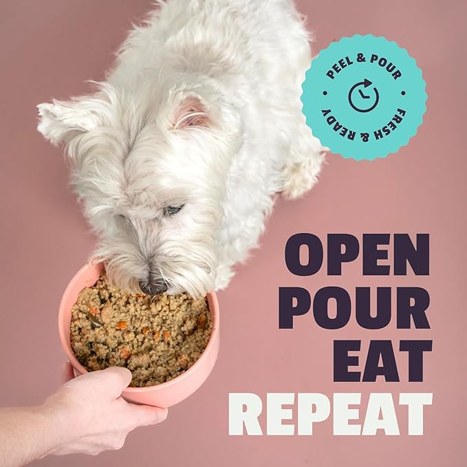 Fresh Dog Food, All Natural Complete Meal or Kibble Topper, Shelf Stable Premade Wet Recipe with Added Vitamins & Minerals for Picky Eaters Puppies Seniors (Beef, 30 x 8.75oz Cartons)