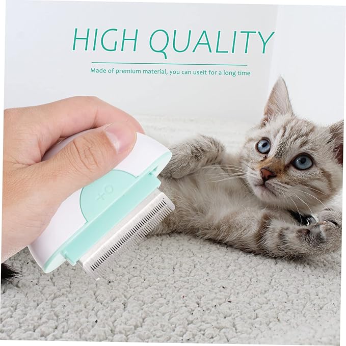 YARNOW Cat Hair Removal Comb and Massage Brush for Pet Grooming Shedding Tool for and Haired Cats Mint Green for Daily Use