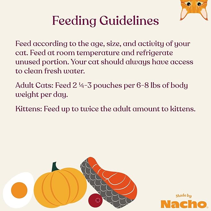 Made by Nacho Wet Cat Food, Cuts in Gravy, Sustainably-Caught Salmon with Bone Broth for Extra Hydration, (12) 3 oz. Pouches, Limited Ingredients