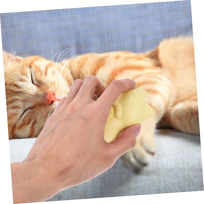 Milisten Rechargeable Cat Steam Brush 3-in-1 Cat Grooming Brush for Shedding Detangling Bathing with Ergonomic Handle and Quick Release Button